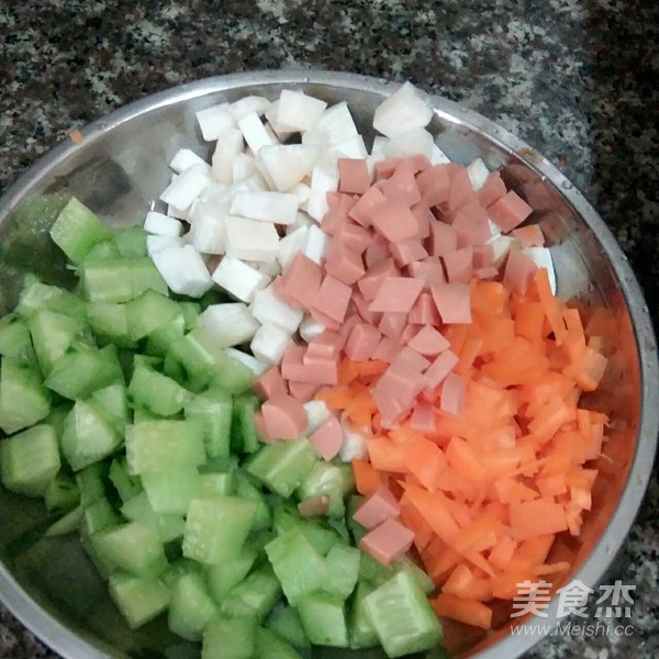 Cucumber and Carrot Fried Rice recipe