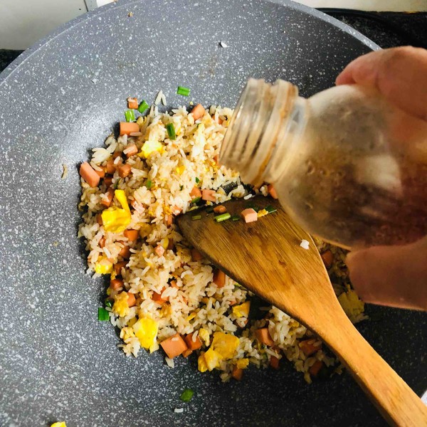 Fried Rice with Ham and Egg recipe