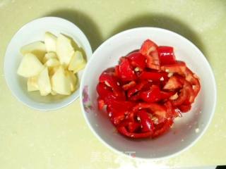 Peppers Mixed with Apples recipe