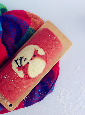 Valentine's Day Gifts of Love and Honey Elk Painted Cake Roll recipe