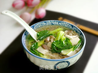 Mushroom Rape Tofu Soup recipe