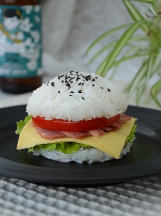 Big Tibetan Mustard Rice Burger recipe