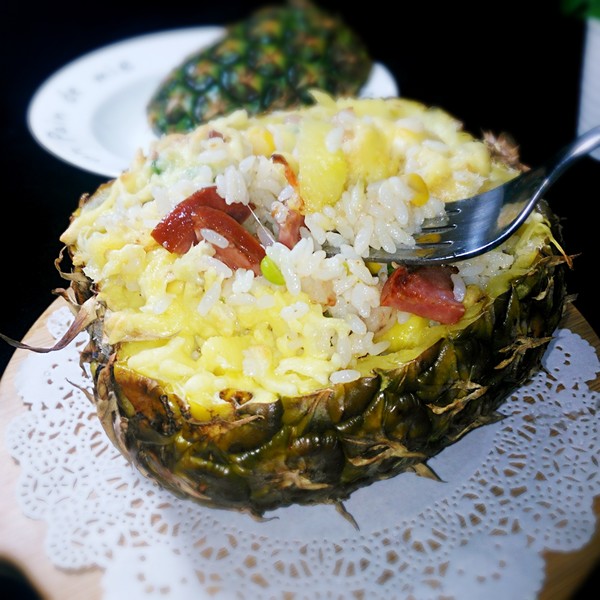 Coconut Pineapple Seafood Baked Rice recipe