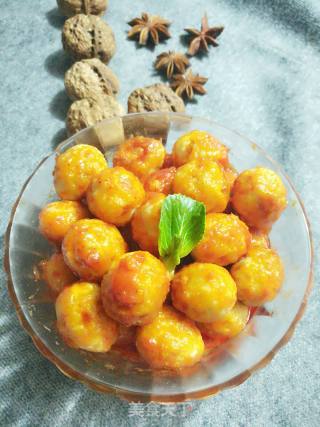 Tiger Skin Quail Eggs in Tomato Sauce recipe