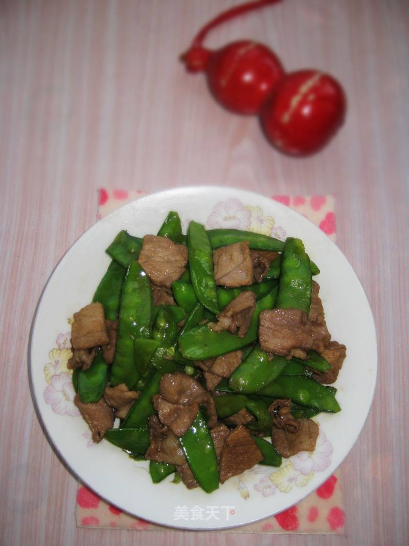 Fried Pork with Snow Pea recipe