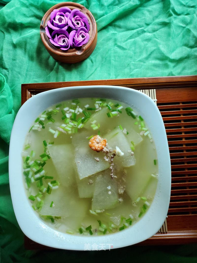 Shrimp and Winter Melon Soup with Minced Meat recipe