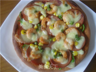 Ham and Shrimp Pizza recipe