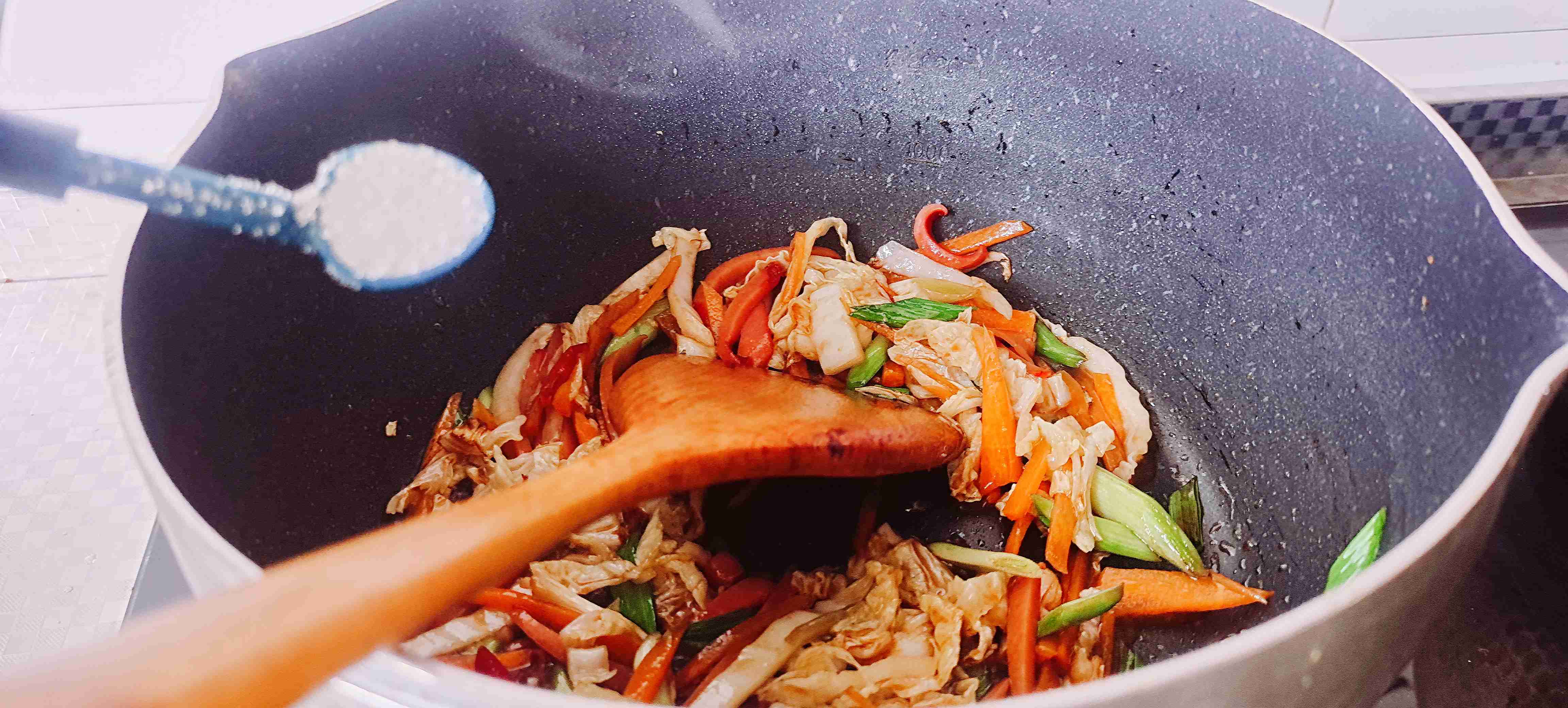 The Best Way to Eat Leftover Biscuits, A Quick and Easy Breakfast...home-made Stir-fry recipe