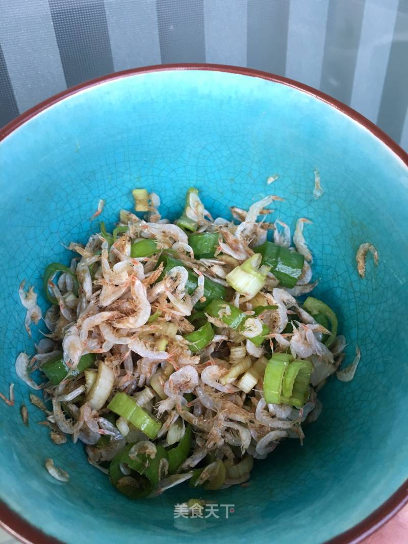 Shrimp Skin with Chopped Green Onions recipe
