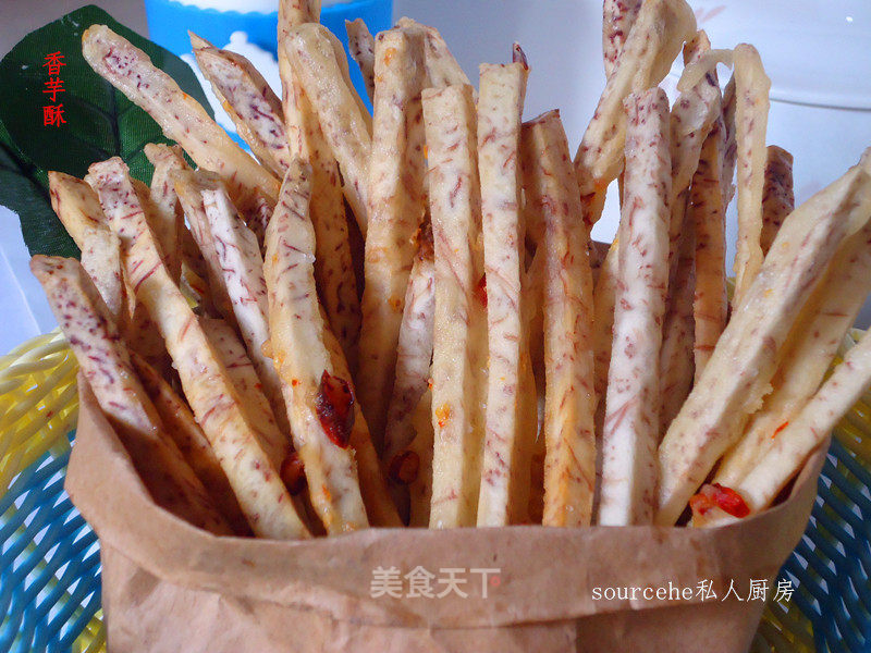 Snacks, Spicy Taro Crisp recipe