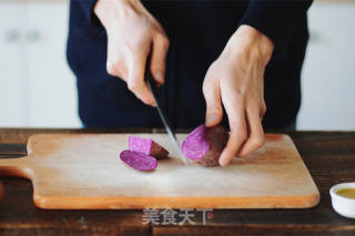 The Weight-loss Breakfast of The Vitality Girl-purple Sweet Potato West Toast recipe
