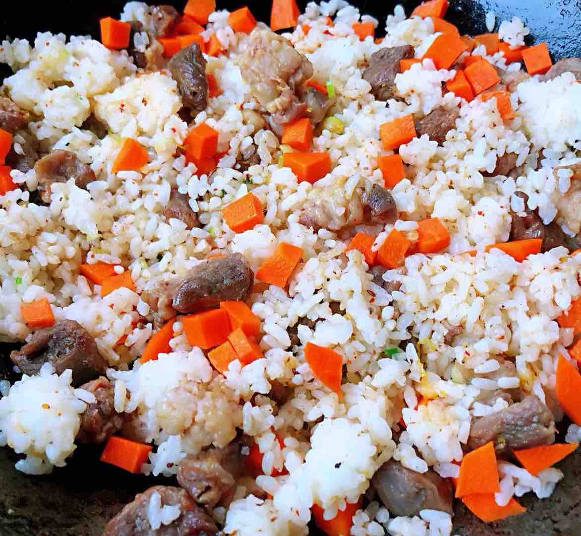 Lamb Skewers Fried Rice recipe