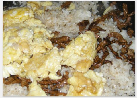 Fried Rice with Shredded Beef and Egg recipe