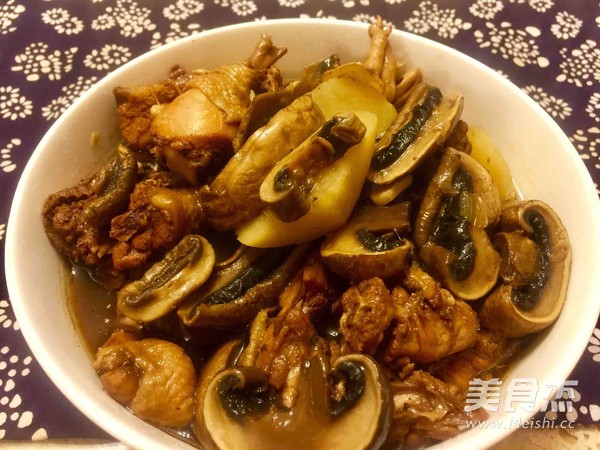 Chicken Stewed with Mushrooms recipe