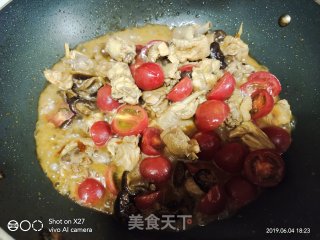 Braised Chicken with Cherry Tomato and Mushroom Beer recipe