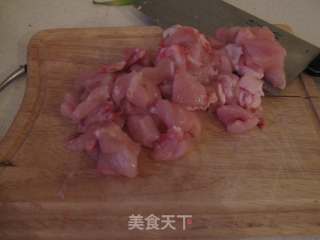 Diced Chicken with Peppers and Mushrooms recipe