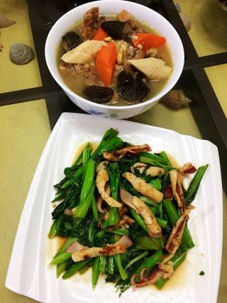 Raw Stir-fried Choy Sum recipe