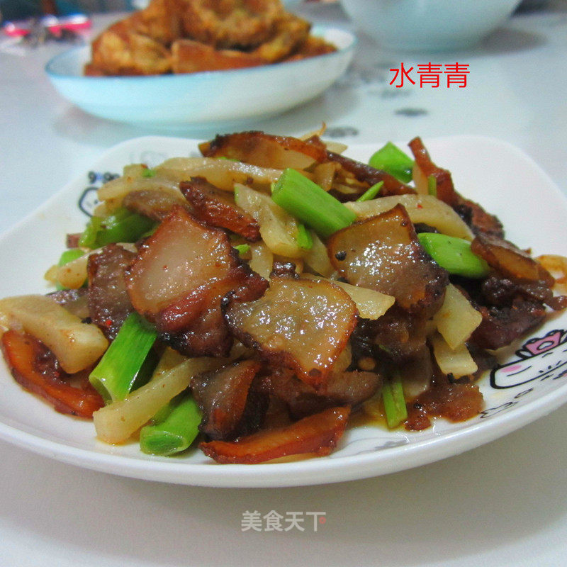 Stir-fried Pork with Celery and Salted Radish recipe