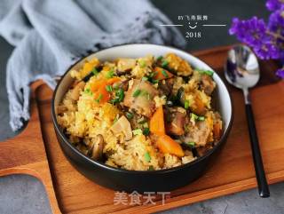 Liqiu Paste Autumn Fat ~ Pumpkin Ribs Braised Rice recipe