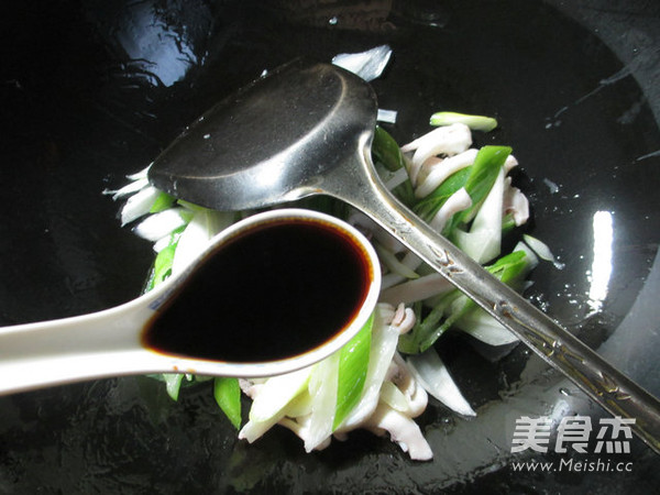 Fried Squid with Green Onions recipe