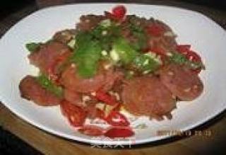 Delicious Spicy Stir-fried Sausage recipe