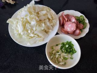 Stir-fried Cabbage with Sausage recipe