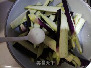 #妈妈的味#sauce Grilled Eggplant Strips recipe