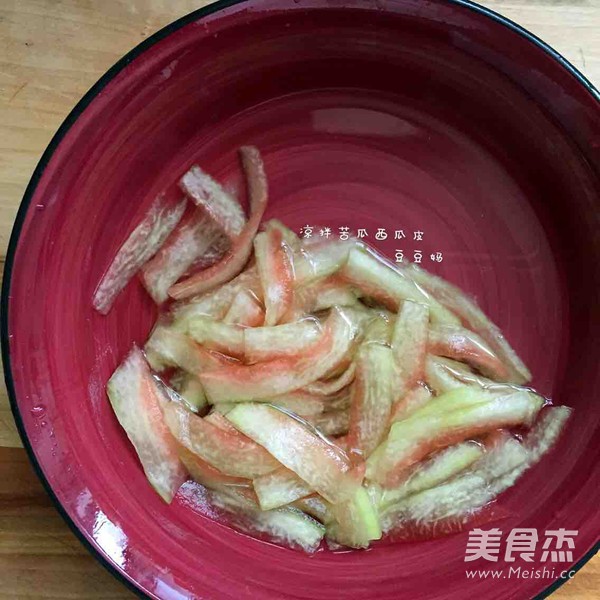 Cold Bitter Gourd Watermelon Peel recipe