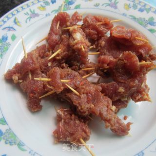 Roasted Toothpick Meat-------microwave Snack recipe