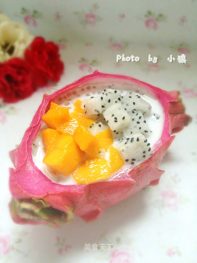 Fragrant Fruit-two-color Coconut Milk Sago recipe