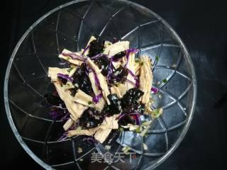 Yuba Mixed with Cloud Ears and Purple Cabbage recipe