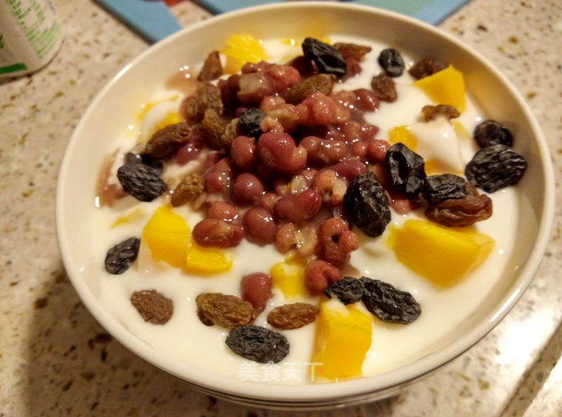 Red Bean Mango Yogurt Shake recipe