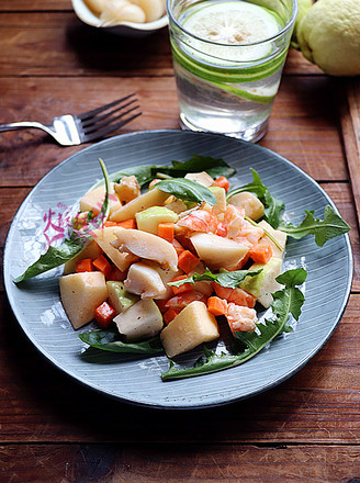 Abalone, Shrimp, Vegetable and Fruit Salad