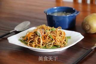 Braised Noodles with Beans recipe