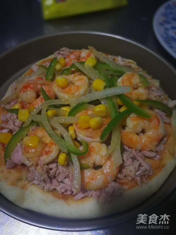 Tuna and Shrimp Pizza recipe