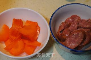 Stir-fried Kale with Black Pepper Beef Sausage recipe