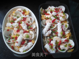 #四session Baking Contest and It's Love to Eat Festival#cheese Seafood Baked Rice recipe