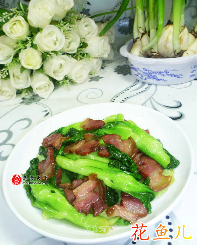 Stir-fried Choy Sum with Bacon recipe