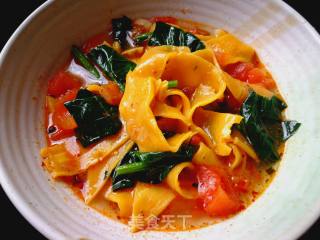 Pumpkin Noodles with Spinach recipe