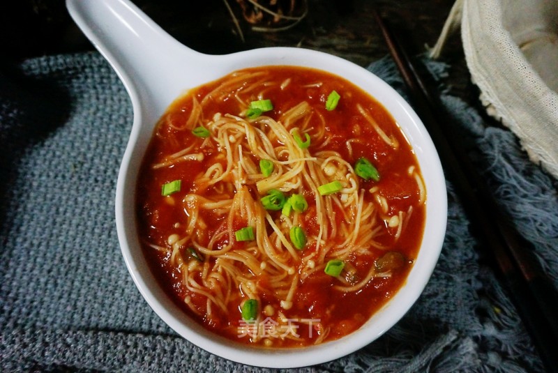 Enoki Mushroom in Tomato Sauce recipe