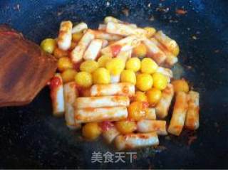Stir-fried Rice Cake with Tomato recipe