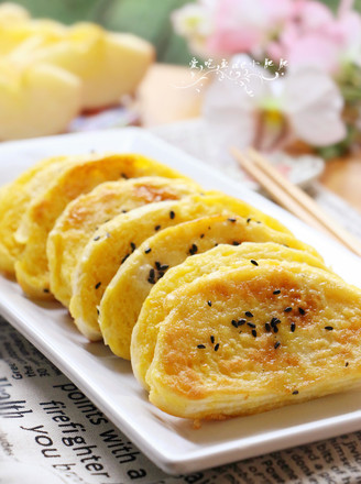 Egg Fried Steamed Bun Slices recipe