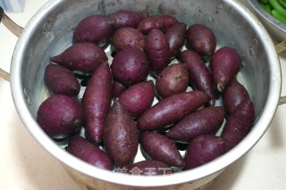 #trust之美#thousand-layer Purple Sweet Potato Hair Cake recipe