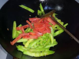 Stir-fried Eggplant Strips with Tomatoes recipe