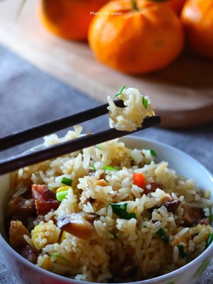 Mushroom Bacon Rice recipe