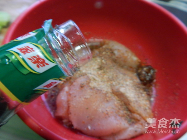 Fried Chicken Chop with Steak Sauce recipe