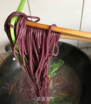 Purple Potato Noodles with Red Oil recipe