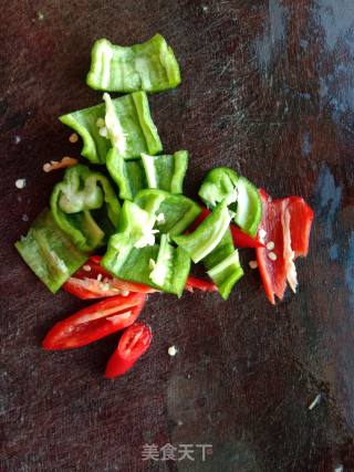 Stir-fried Pork with Green Red Pepper and Onion recipe