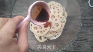 Sliced Lotus Root with Scallion Oil recipe