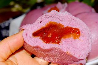 Purple Sweet Potato Watermelon Bun recipe